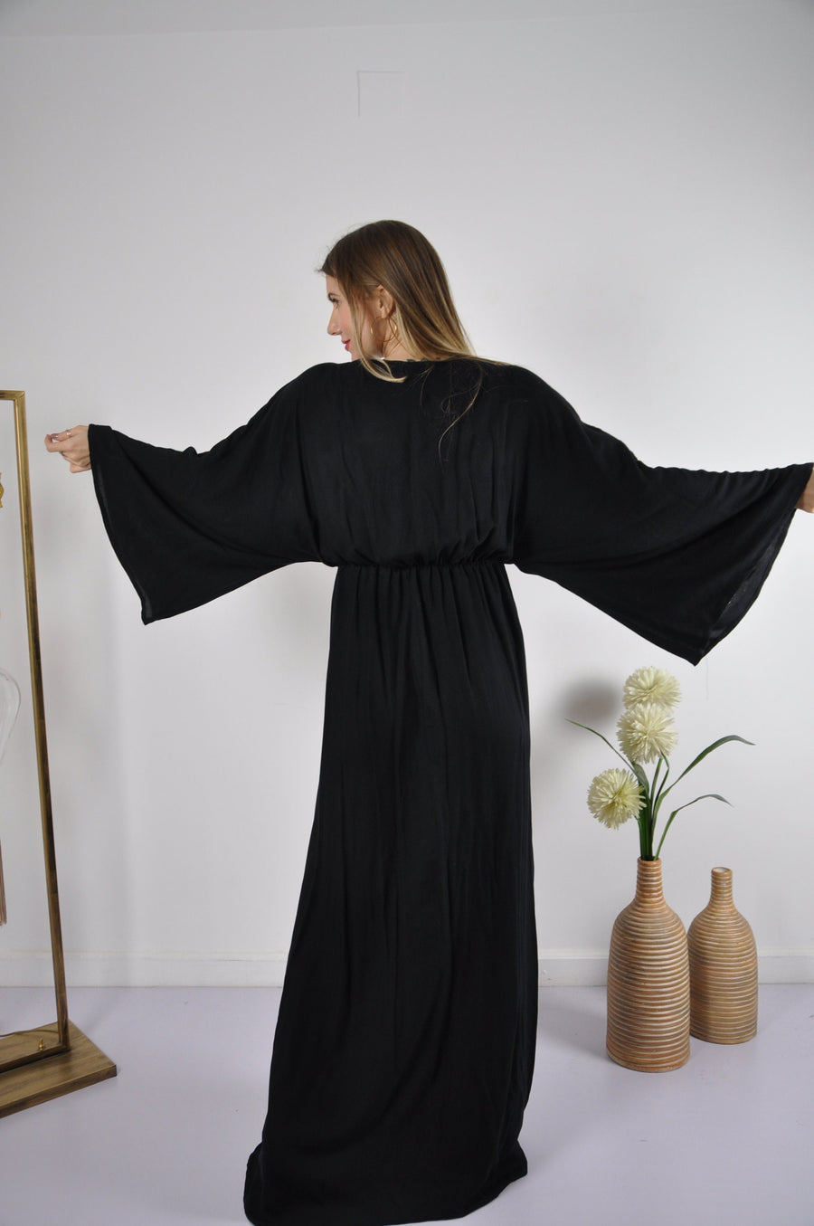 Black boho Maxi kaftan dress, Embroidered caftan dress, African women clothing, Boho maxi dress, Bohemian maxi dress, Boho summer caftan