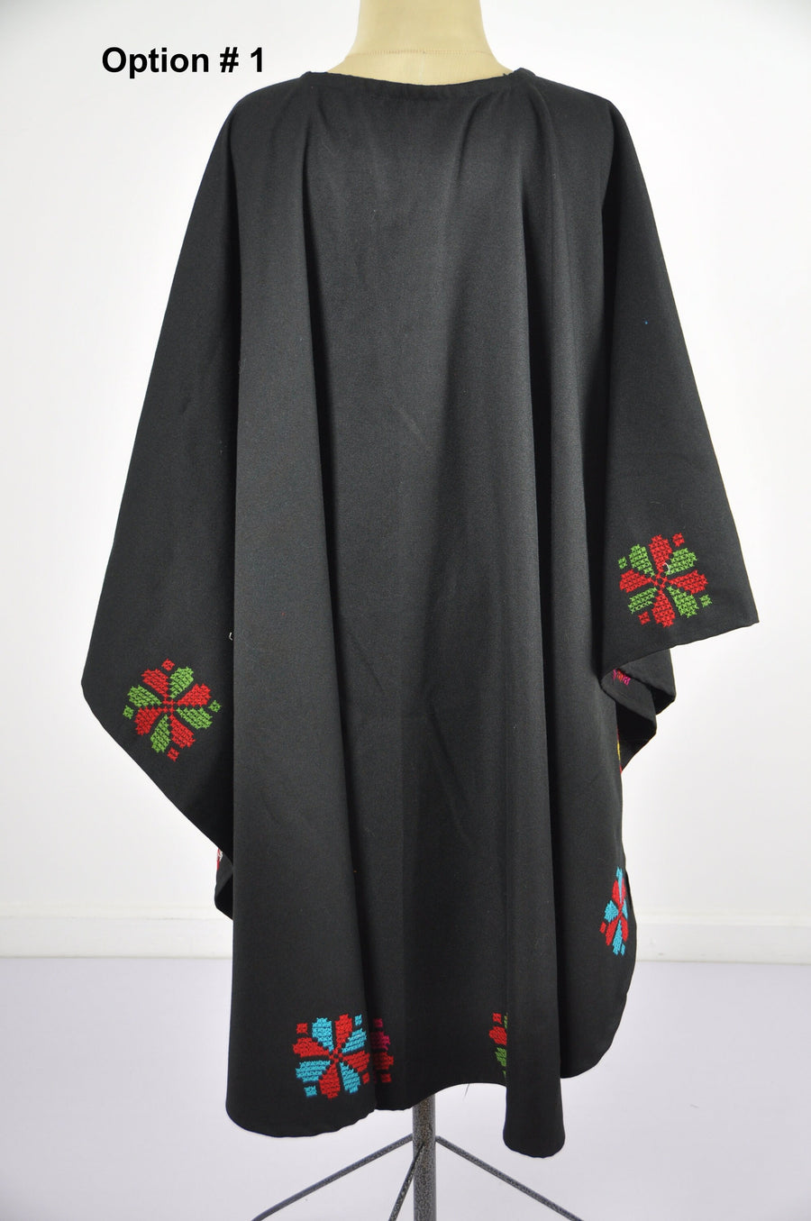 Bedouin embroidered hooded wool coat cloak, Morocco vintage, Boho cloak, Winter cloak, hooded cape, hooded shawl, winter wool cloak,