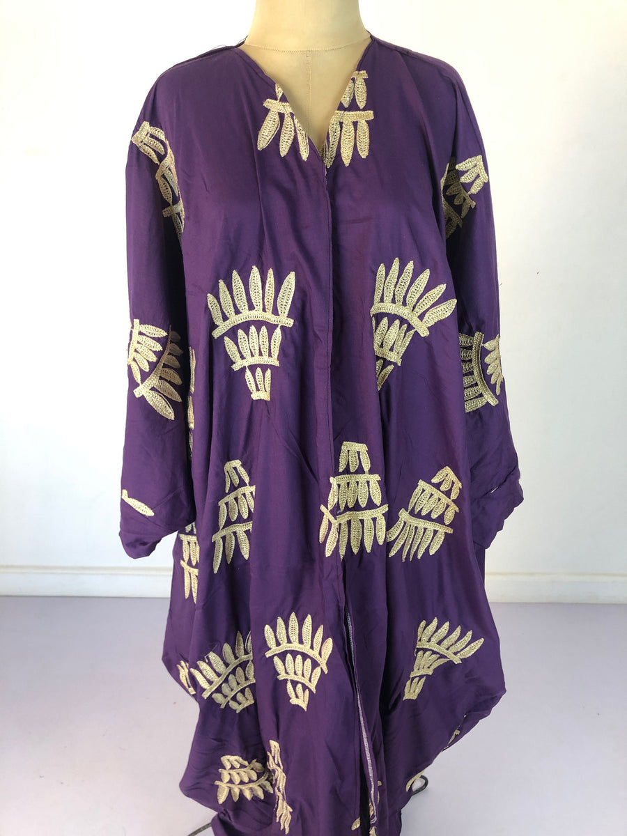 Purple cotton Kimono, Women Kimono, Summer Boho embroidered Kimono, Festival Kimono, Beach Cover Ups, Gypsy Kimono Duster, Boho Kimono Robe