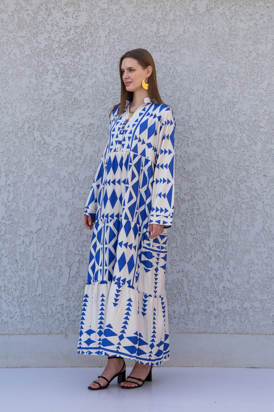 Beautiful blue print kaftan dress, caftans for women, Boho Kaftan dress, Caftans for women, long summer kaftan, kaftans, caftan