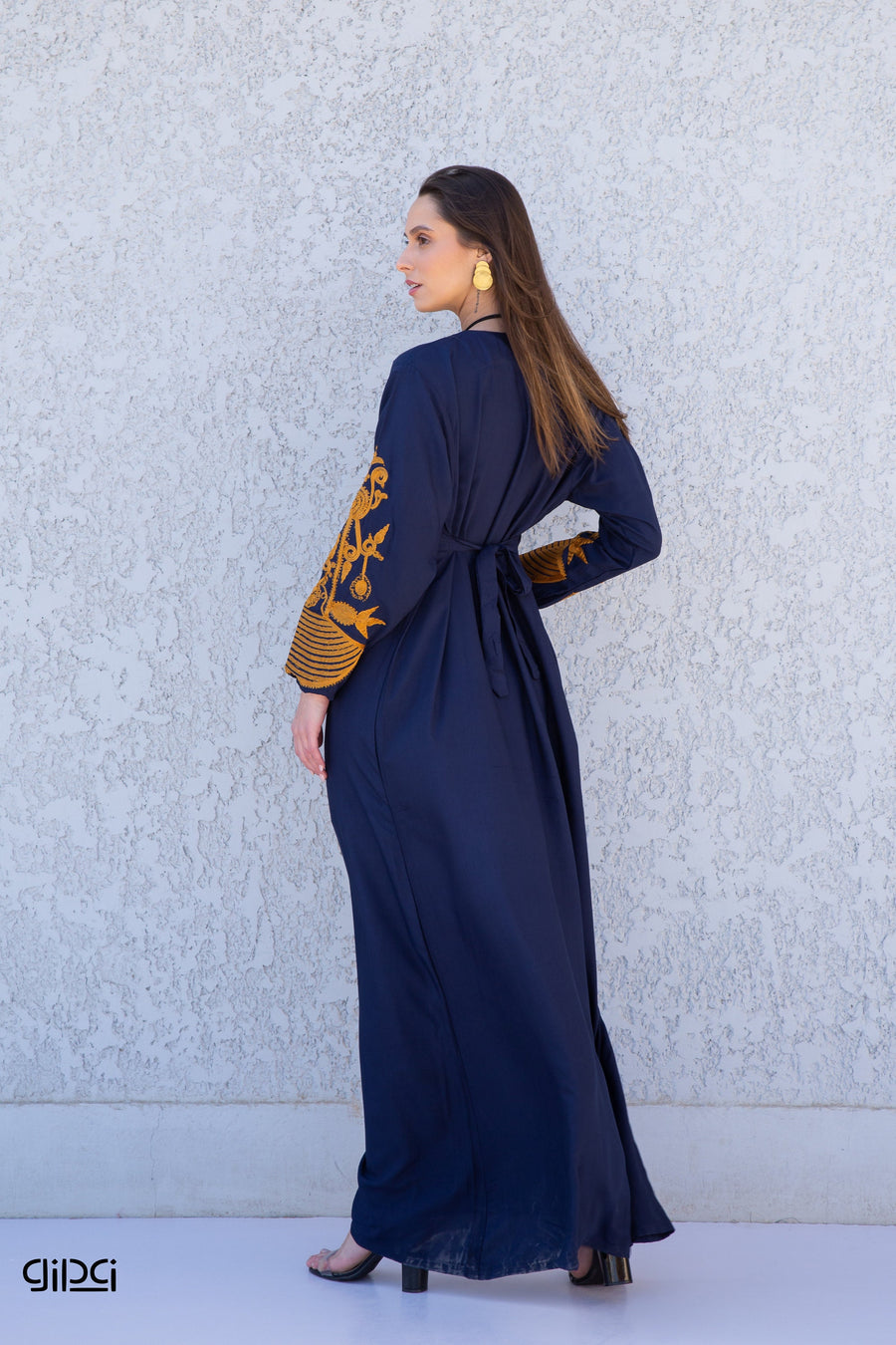 Classy navy blue embroidered kaftan dress, caftans for women, Boho Kaftan dress, Caftans for women, long summer kaftan, kaftans, caftan