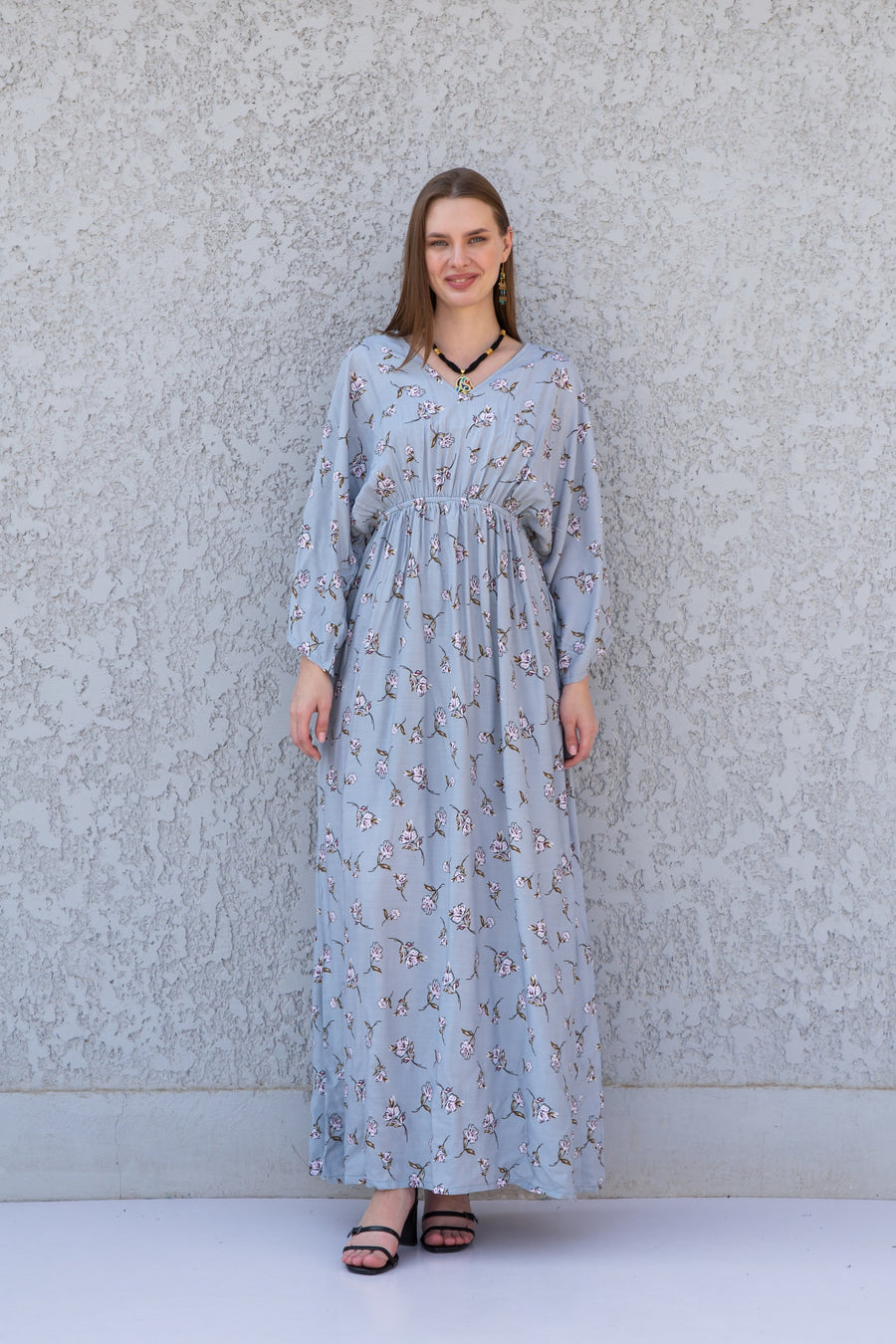 Maternity Mint Cotton Kaftan, Cotton caftan for women, Oversize kaftan Boho maxi dress,Bohemian maxi dress, Boho summer caftan