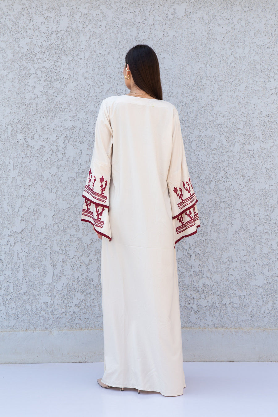 Elegant Off white embroidered maxi dress, Kaftan maxi, Cotton caftan women, caftan, Chic embroidered caftan, Egyptian cotton 10-23