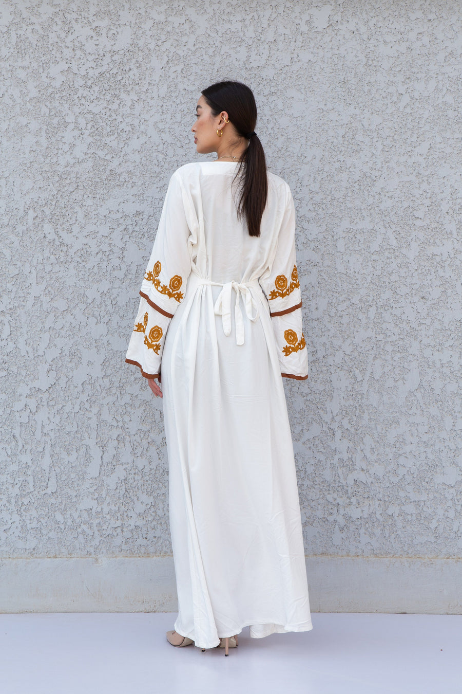 White wedding embroidered Kaftan maxi dress, Kaftan maxi, Cotton caftan women, caftan, Chic embroidered caftan, Egyptian cotton 10-23