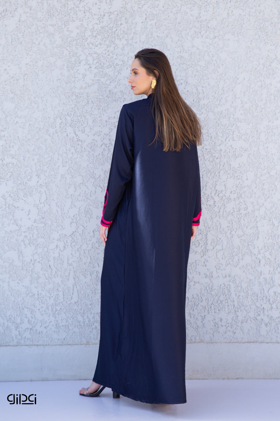 Hand embroidered Navy Blue Kaftan maxi dress, Kaftan maxi, Cotton caftan women, caftan, Chic embroidered caftan, Egyptian cotton 10-23