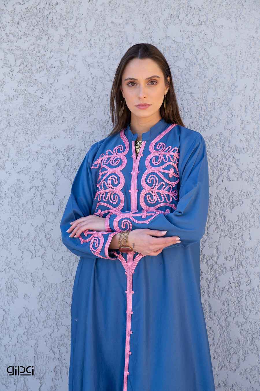 Hand embroidered Mint/Blue Kaftan maxi dress, Kaftan maxi, Cotton caftan women, caftan, Chic embroidered caftan, Egyptian cotton 10-23