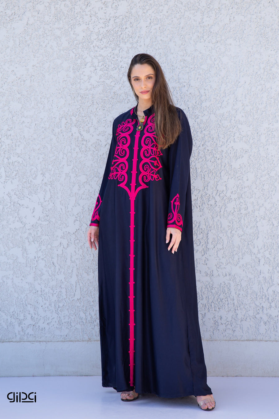 Hand embroidered Navy Blue Kaftan maxi dress, Kaftan maxi, Cotton caftan women, caftan, Chic embroidered caftan, Egyptian cotton 10-23