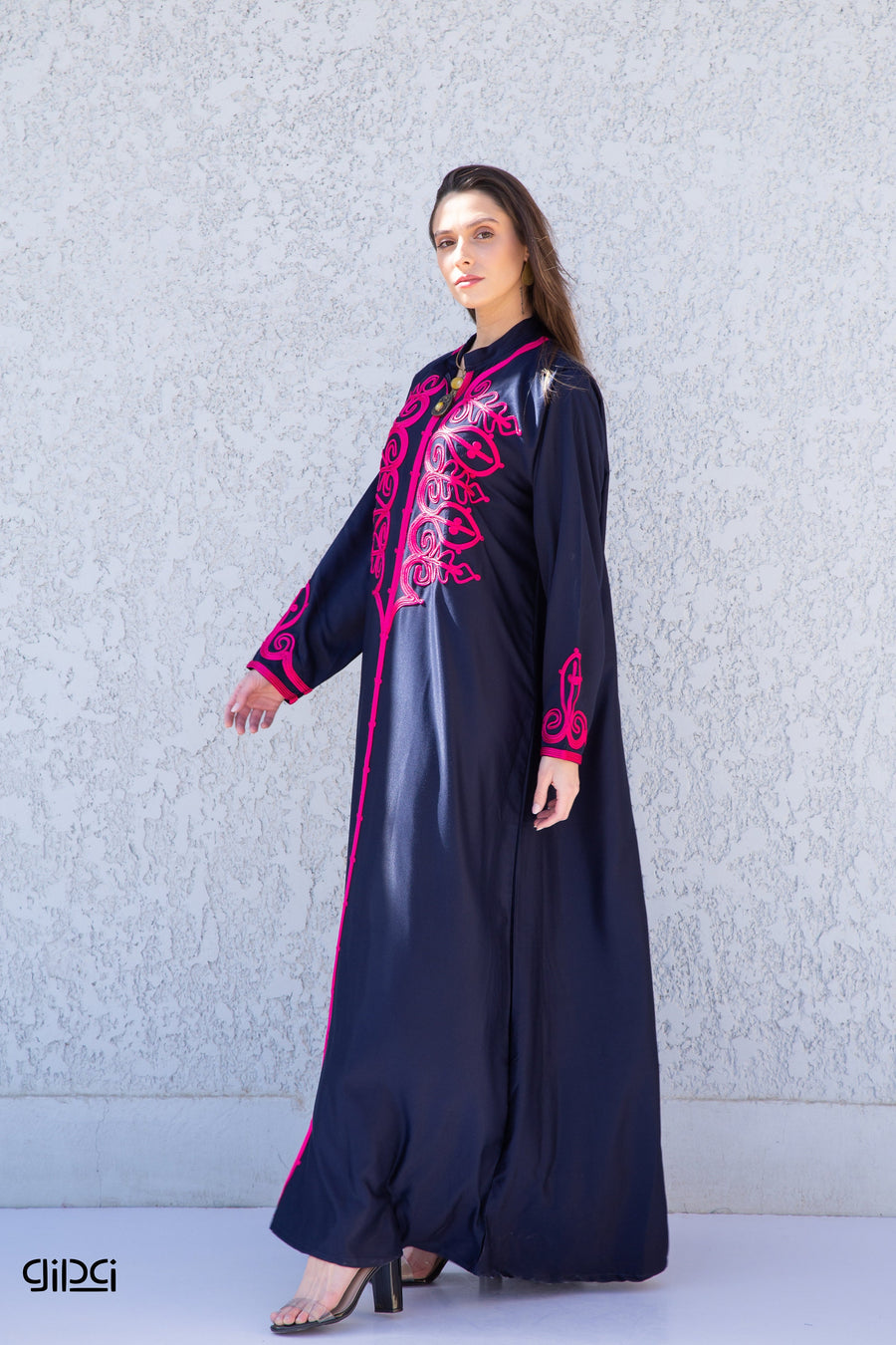 Hand embroidered Navy Blue Kaftan maxi dress, Kaftan maxi, Cotton caftan women, caftan, Chic embroidered caftan, Egyptian cotton 10-23