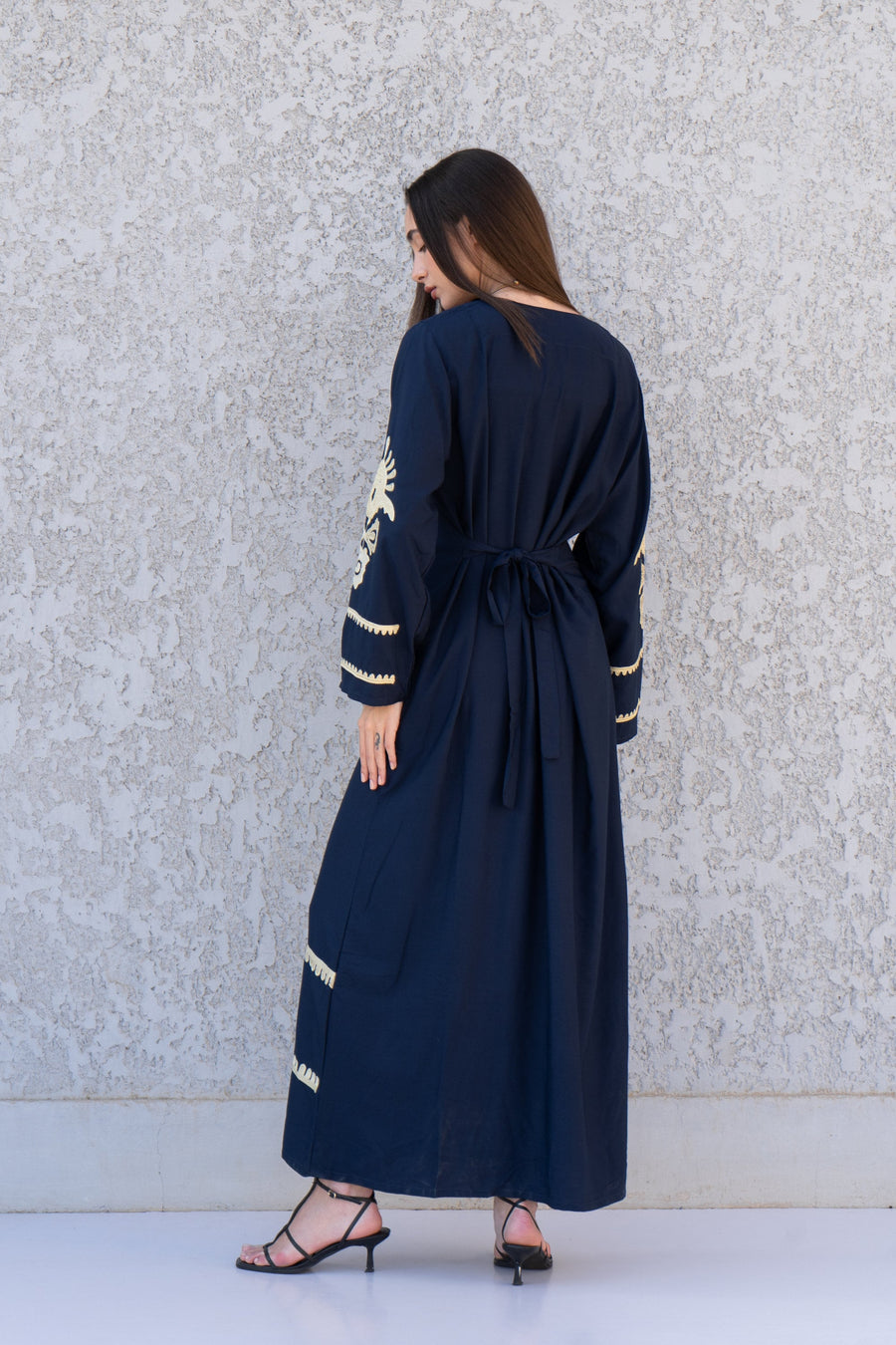 Navy Blue Egyptian cotton kaftan dress, caftans for women, Boho Kaftan dress, Caftans for women, long summer kaftan, kaftans, caftan