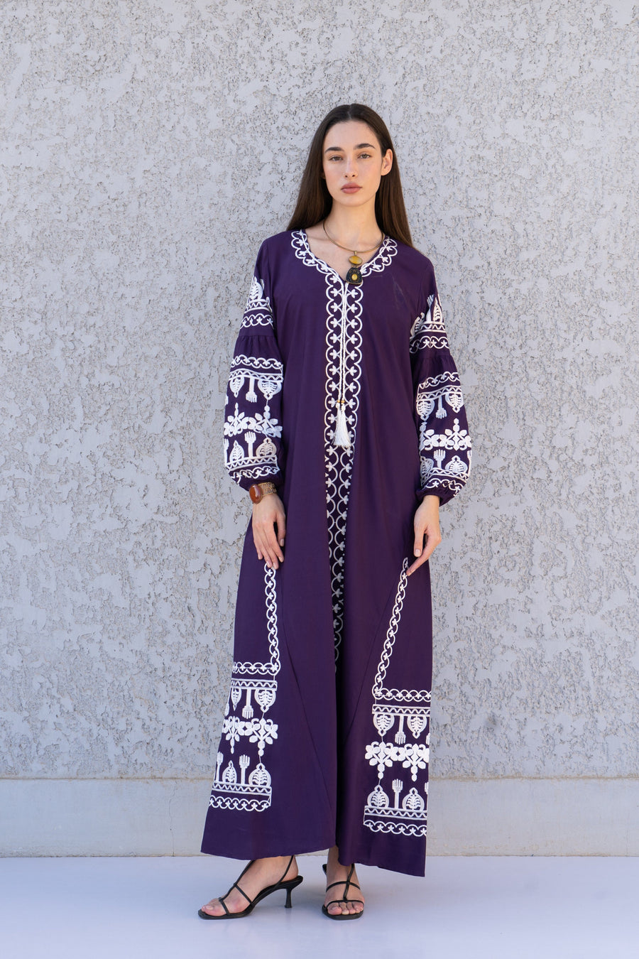 Purple embroidered Caftan, women's caftan, wedding dress, embroidered Caftan dress, Caftan maxi dress, Caftans for women, Caftans