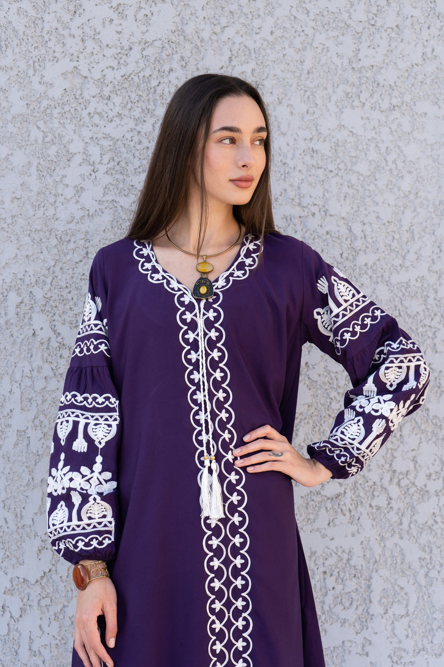 Purple embroidered Caftan, women's caftan, wedding dress, embroidered Caftan dress, Caftan maxi dress, Caftans for women, Caftans