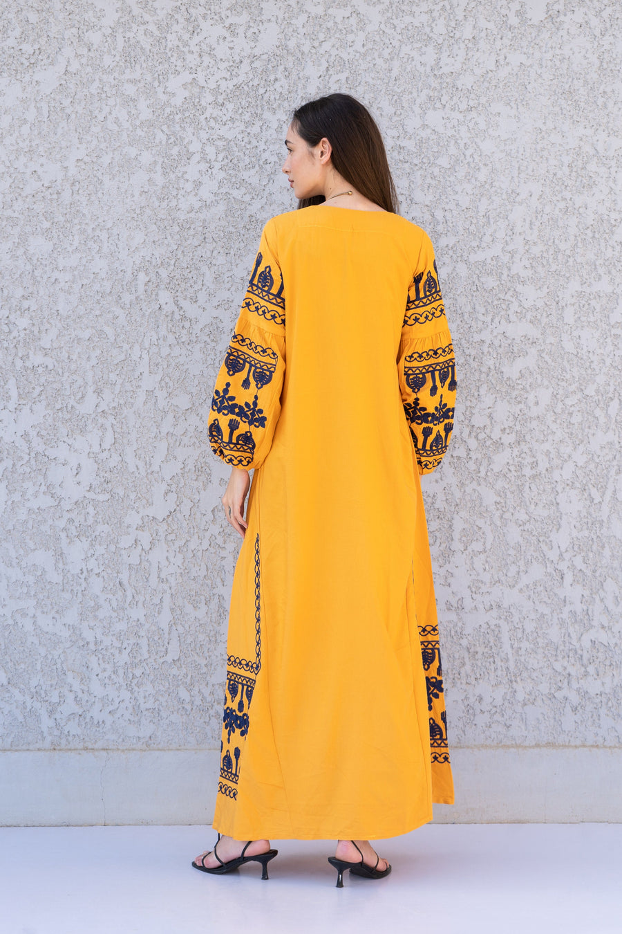 Mustard yellow embroidered Caftan, women's caftan, wedding dress, embroidered Caftan dress, Caftan maxi dress, Caftans for women, Caftans