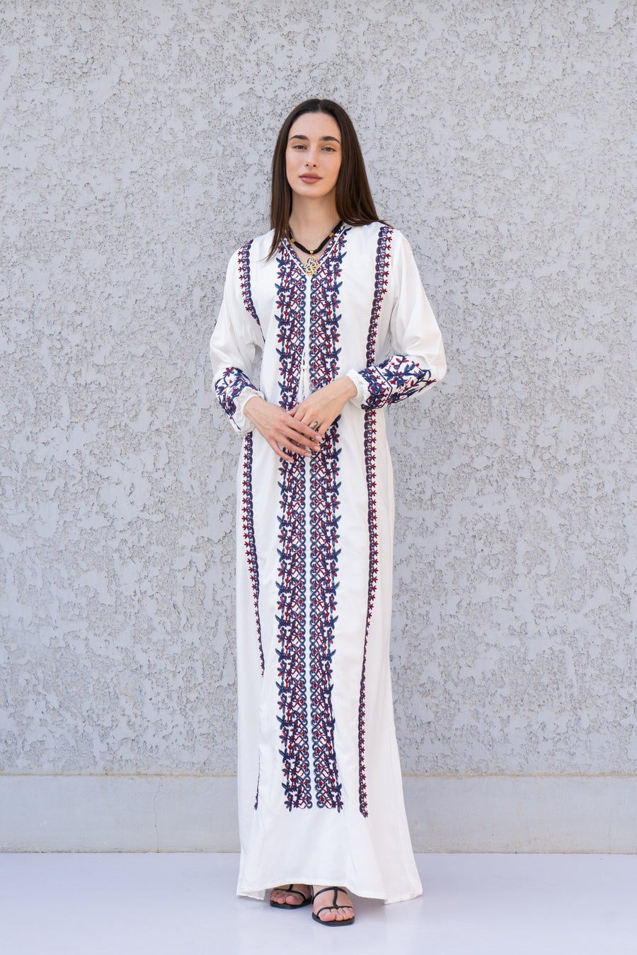 Chic White embroidered cotton Caftan, caftans for women, Kaftans, embroidered Caftan dress, Caftan maxi dress, Caftans for women, Caftans