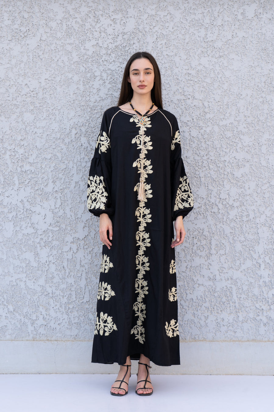 Black embroidered cotton Caftan, caftans for women, Kaftan maxi, embroidered Caftan dress, Caftan maxi dress, Caftans for women, Caftans