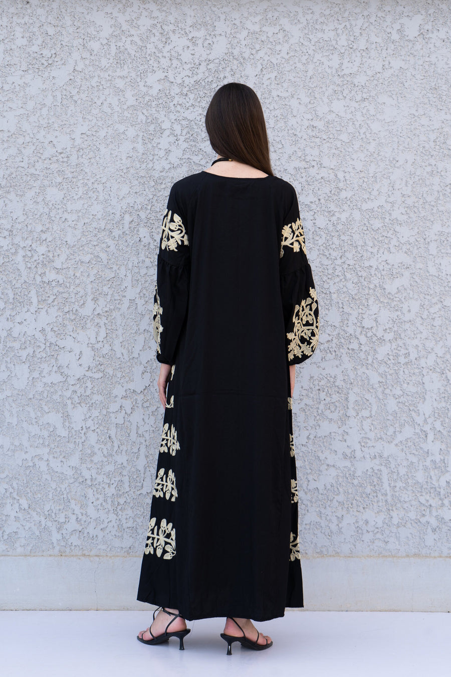 Black embroidered cotton Caftan, caftans for women, Kaftan maxi, embroidered Caftan dress, Caftan maxi dress, Caftans for women, Caftans