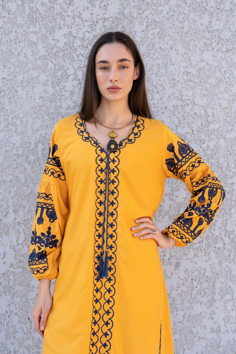 Mustard yellow embroidered Caftan, women's caftan, wedding dress, embroidered Caftan dress, Caftan maxi dress, Caftans for women, Caftans