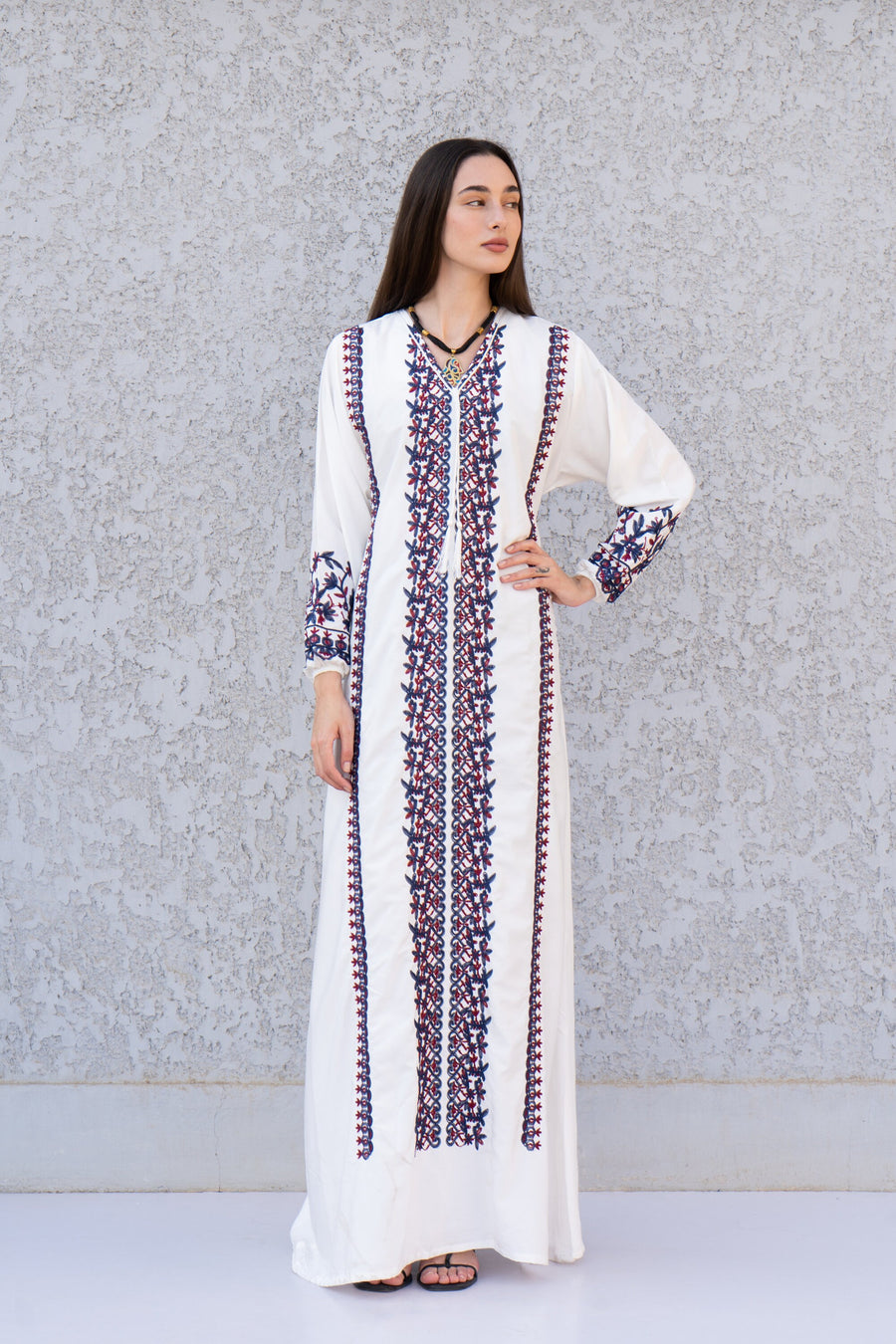 Chic White embroidered cotton Caftan, caftans for women, Kaftans, embroidered Caftan dress, Caftan maxi dress, Caftans for women, Caftans