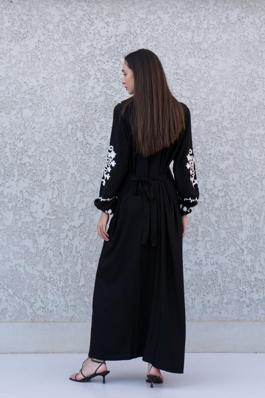 Beautiful black embroidered Kaftan maxi dress, Kaftan maxi, Cotton caftan women, caftan, Chic embroidered caftan, Egyptian cotton 10-23