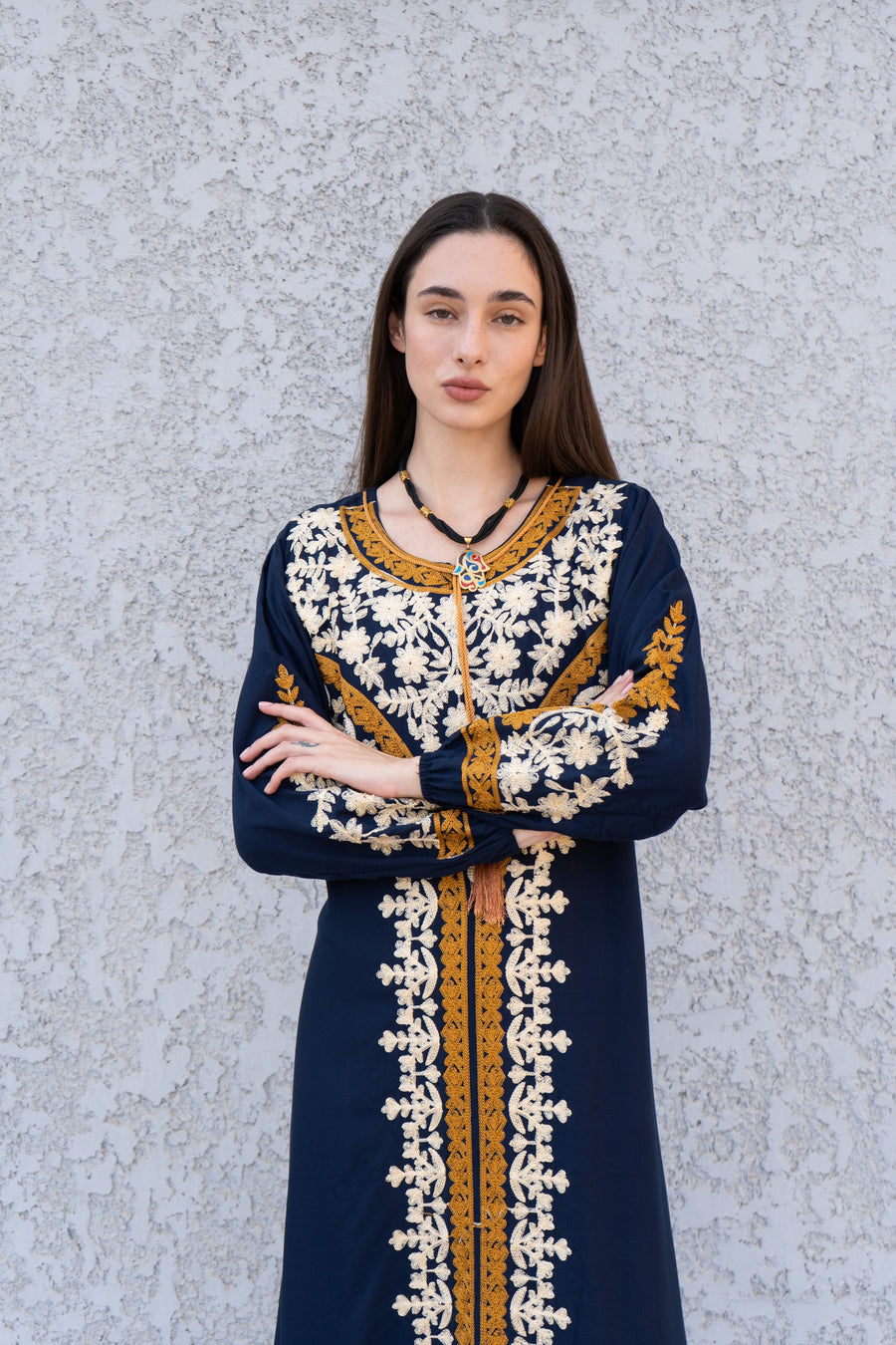 Chic Navy Blue gold embroidered Caftan, caftans for women, Kaftans, embroidered Caftan dress, Caftan maxi dress, Caftans for women, Caftans