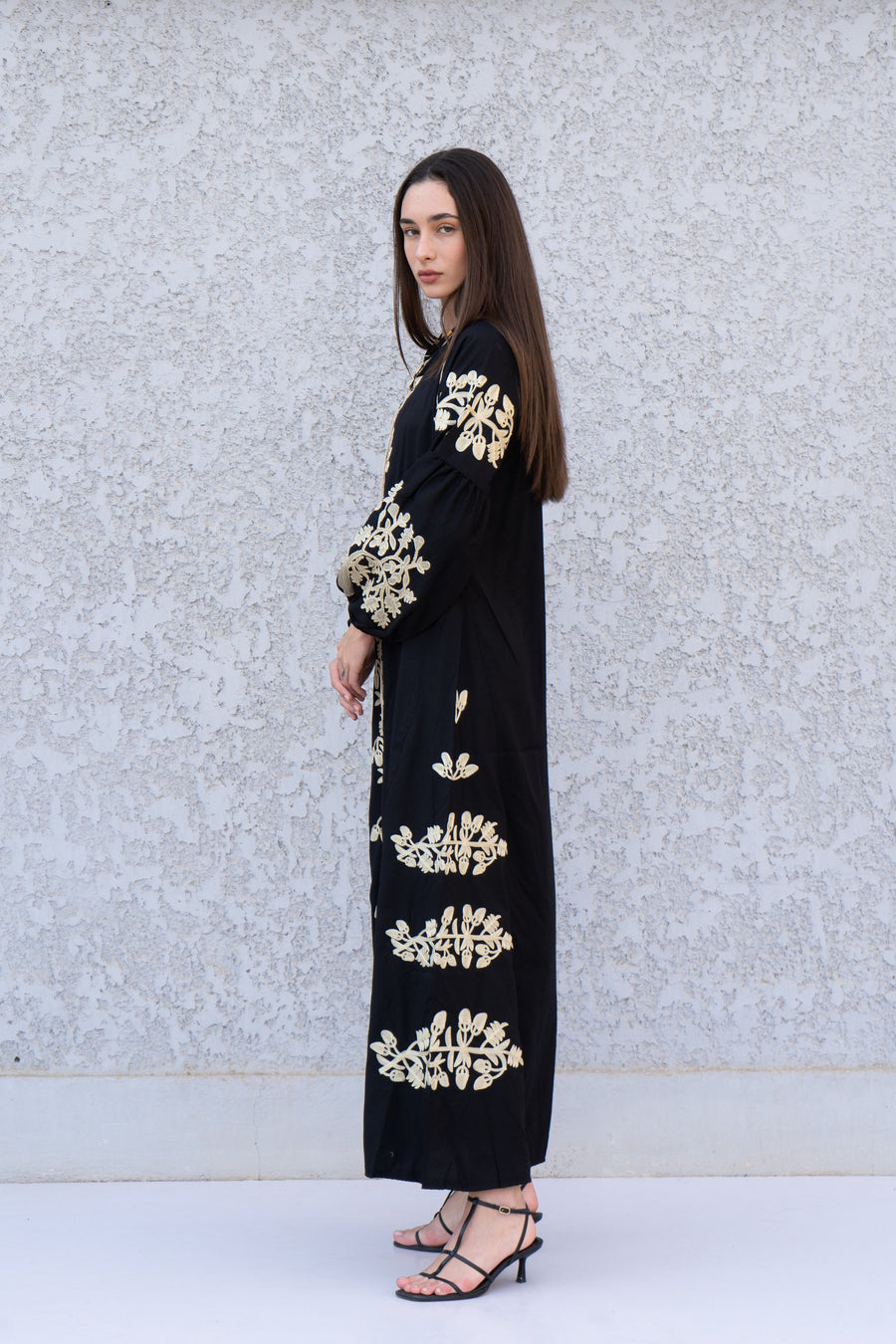 Black embroidered cotton Caftan, caftans for women, Kaftan maxi, embroidered Caftan dress, Caftan maxi dress, Caftans for women, Caftans