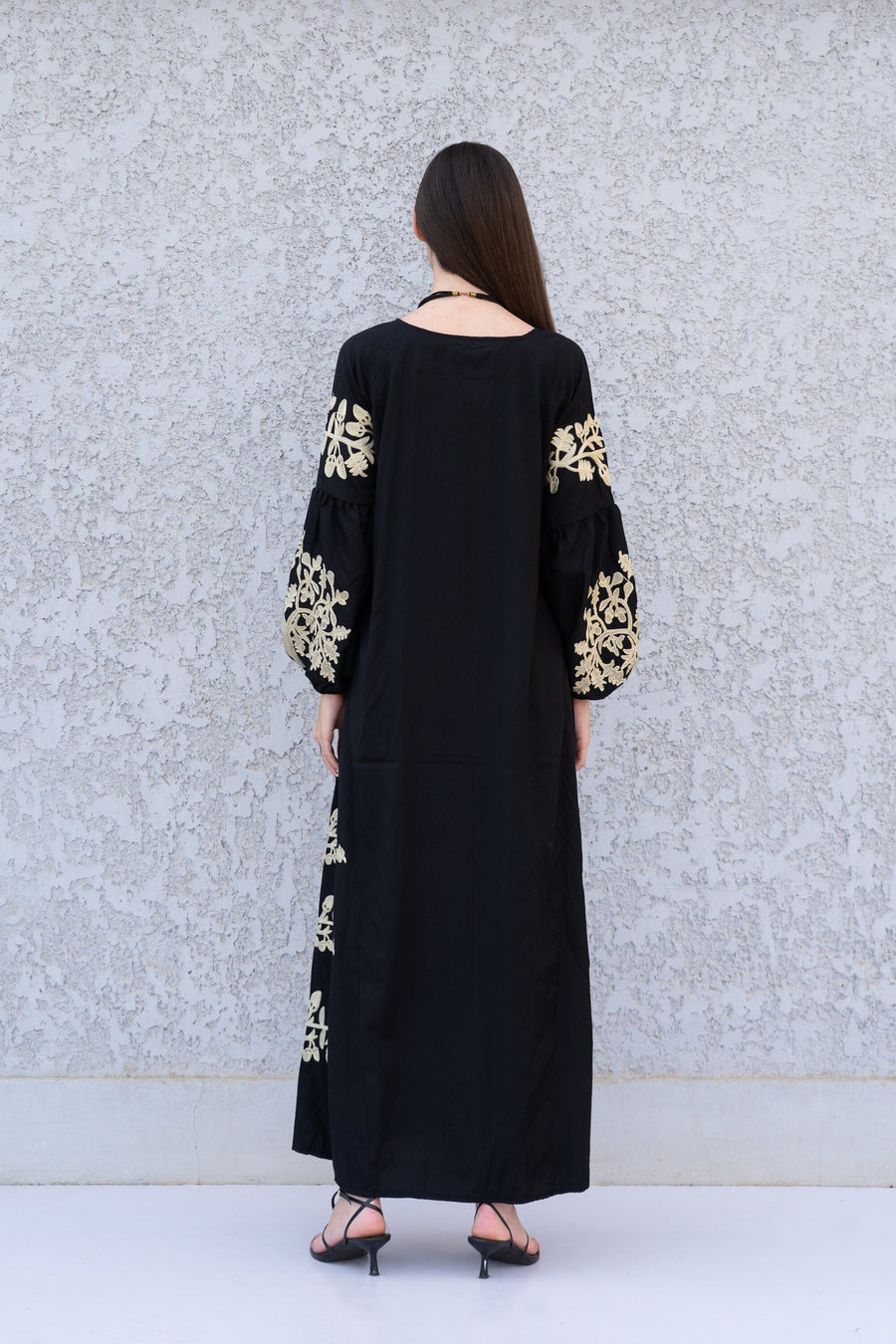 Black embroidered cotton Caftan, caftans for women, Kaftan maxi, embroidered Caftan dress, Caftan maxi dress, Caftans for women, Caftans