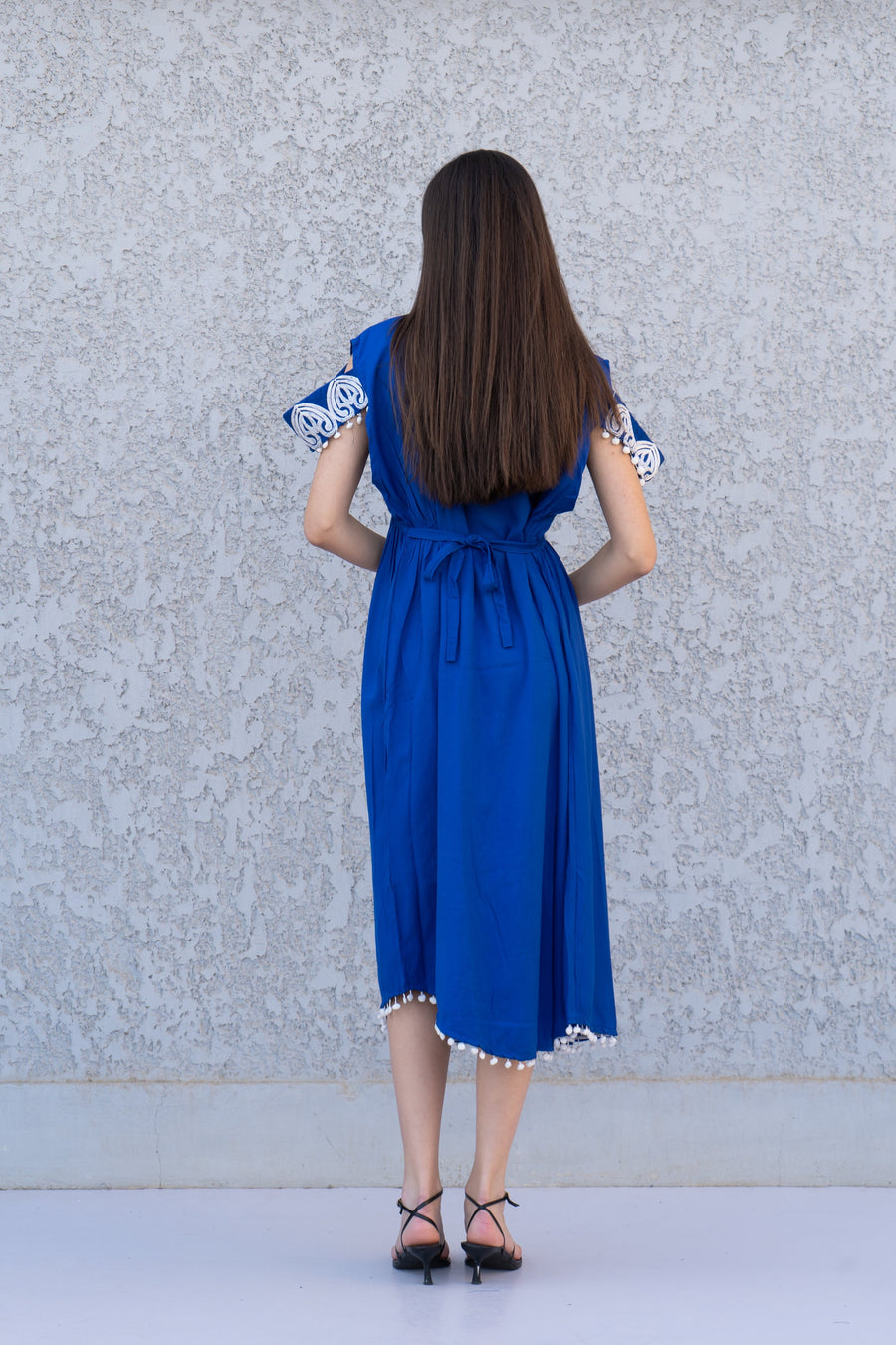 Royal blue off shoulder tunic caftan, Tunic dress, Cotton caftan dress, women clothing, Boho maxi dress, Boho summer caftan