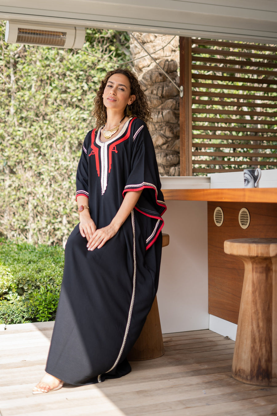 Elegant Moroccan Navy Blue hand embroidered caftan for women, caftan, women's kaftan, free size Kaftan, Summer Kaftan, cotton Caftans