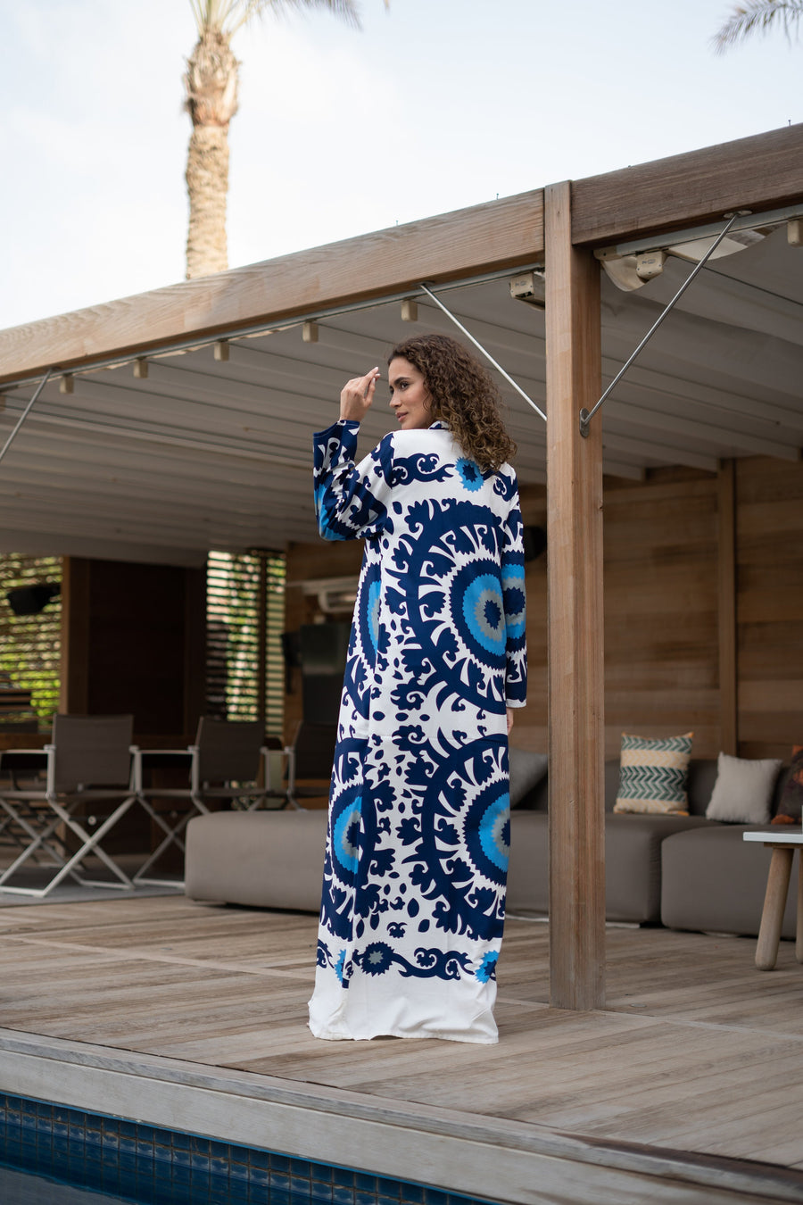 Beautiful blue print kaftan dress, caftans for women, Boho Kaftan dress, Caftans for women, long summer kaftan, kaftans, caftan