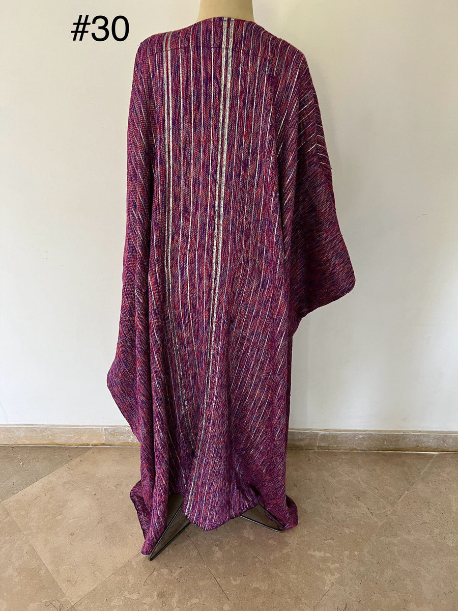 Hand loomed abaya with silver threads, wool Abaya, Winter Wool Abaya, Abayas for women, Winter Abaya, Handmade Abaya, Kimonos for women