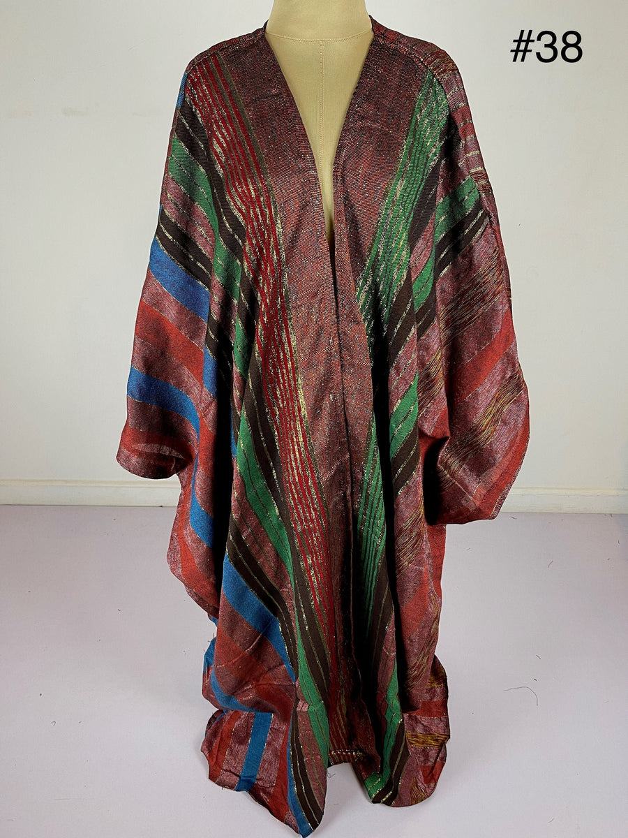 Bedouin hand loomed cotton Kimono, Summer Cotton Kimono, Abayas, Winter Abaya, Colorful Abaya, Handmade Abaya, Kimonos for women