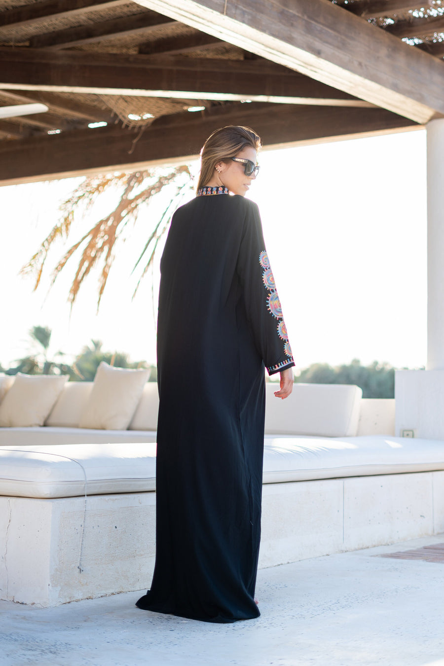 Boho black embroidered cotton Caftan, caftans for women, Kaftans, embroidered Caftan dress, Caftan maxi dress, Caftans for women, Caftans