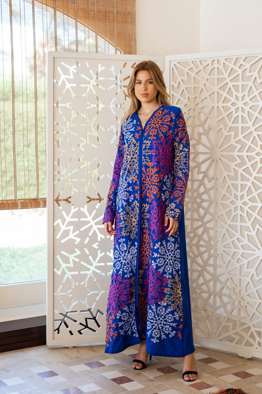 Fully embroidered blue caftan, embroidered Cotton caftan for women, Boho caftan dress, caftans for women, Boho summer caftan