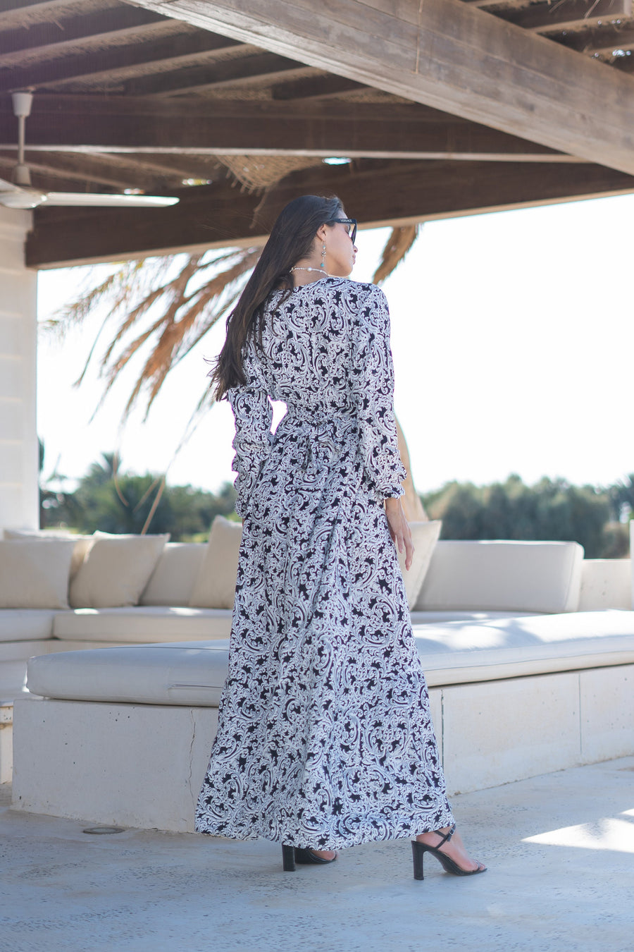 Summer Cotton navy blue print Caftan for women, caftan maxi dress, caftans for women, Boho Kaftan dress, Caftans for women, 7-24