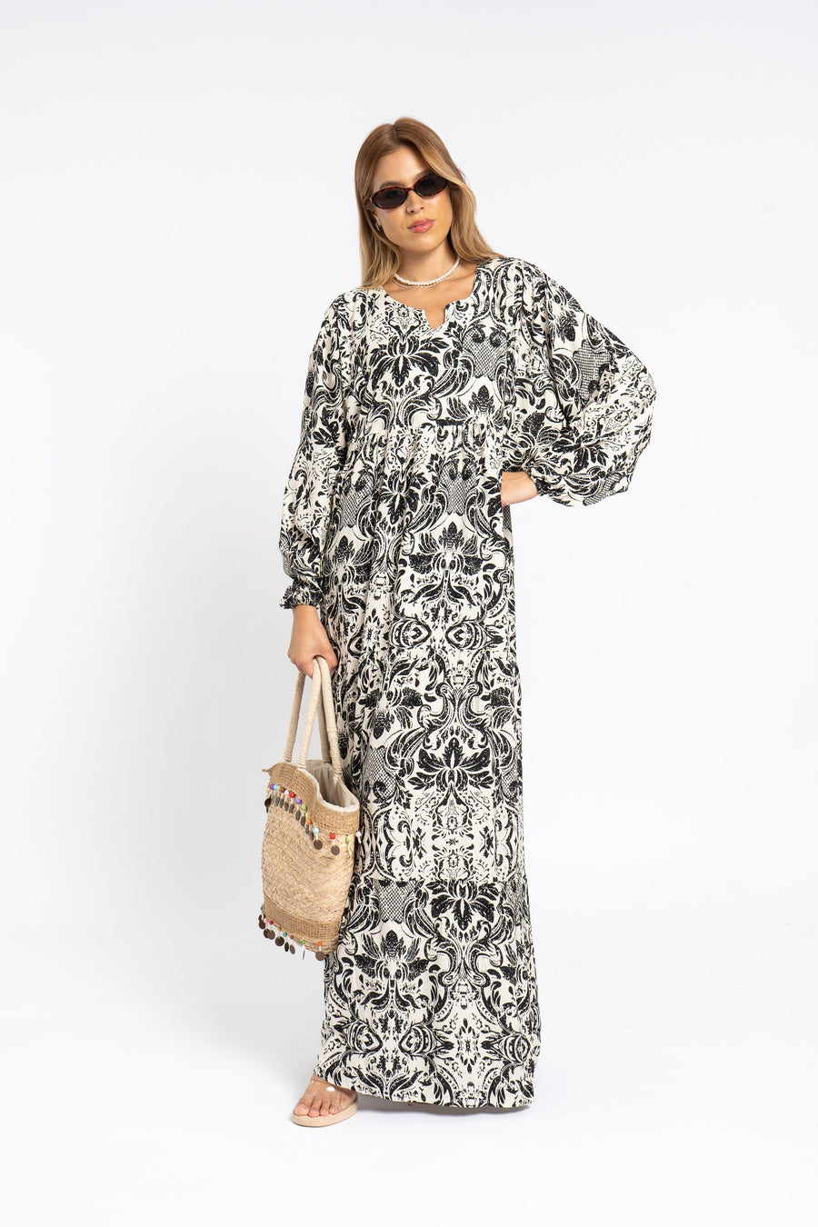 Black boho summer Egyptian Cotton print Caftan for women, caftan dress, caftans for women, Boho Kaftan dress, Caftans for women, 7-24