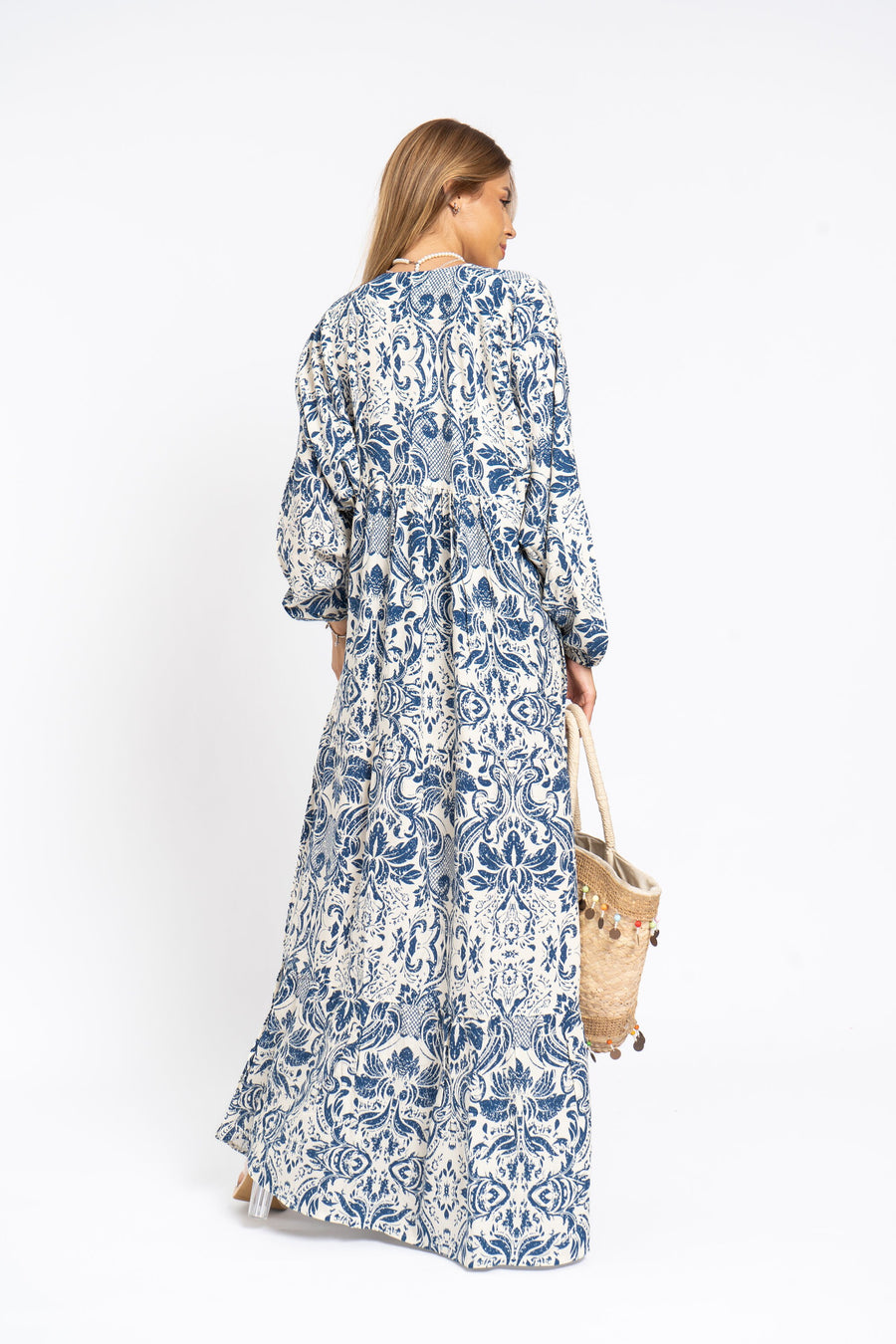 Cotton boho summer blue yellow print Caftan for women, caftan dress, caftans for women, Boho Kaftan dress, Caftans for women, 7-24