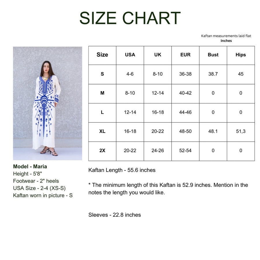 Stunning White Siwa embroidered caftan, Cotton kaftan dress, boho caftan, Kaftan, Caftans for women, caftans for women, Summer kaftan