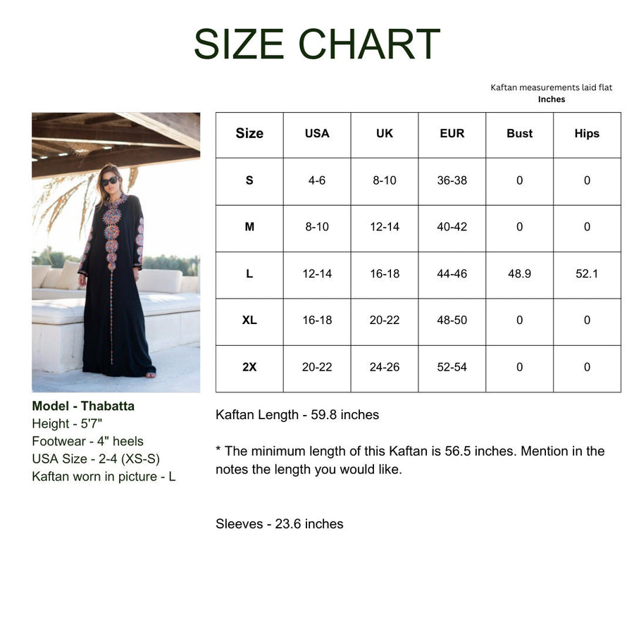 Boho black embroidered cotton Caftan, caftans for women, Kaftans, embroidered Caftan dress, Caftan maxi dress, Caftans for women, Caftans