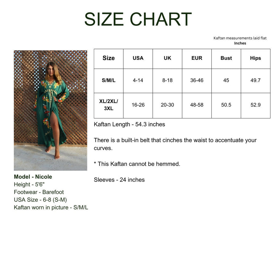 Green birds embroidered caftan, Open slit Cotton caftan dress, African women clothing, Bohemian maxi dress, Boho summer caftan, kaftans