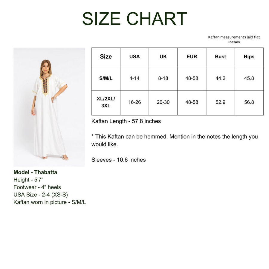 Stunning white embroidered kaftan, Maxi kaftan dress, Bohemian cotton Kaftan, Caftans for women