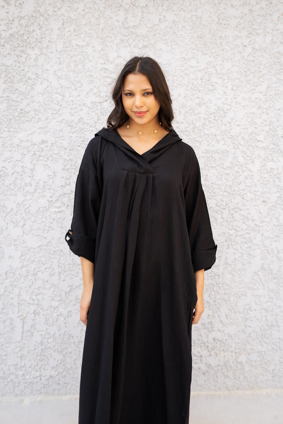 Black Linen summer caftan maxi dress with pockets, chic Linen caftans for women, Kaftan dress, Caftans for women, caftans