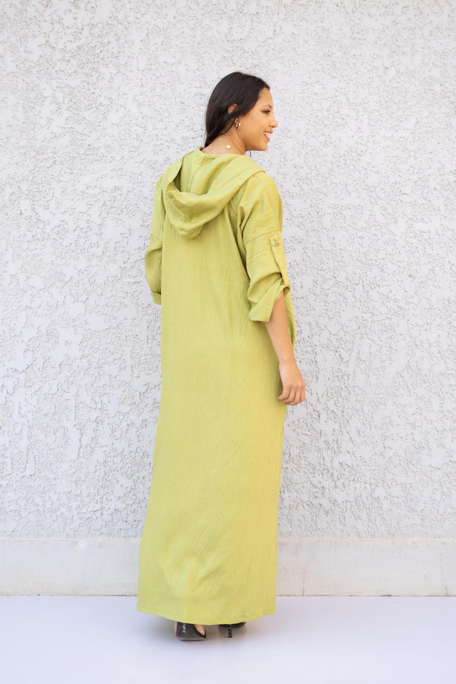 Simple and Elegant Pistachio Linen summer caftan maxi dress with pockets, chic Linen caftans for women, Kaftan dress, Caftans for women