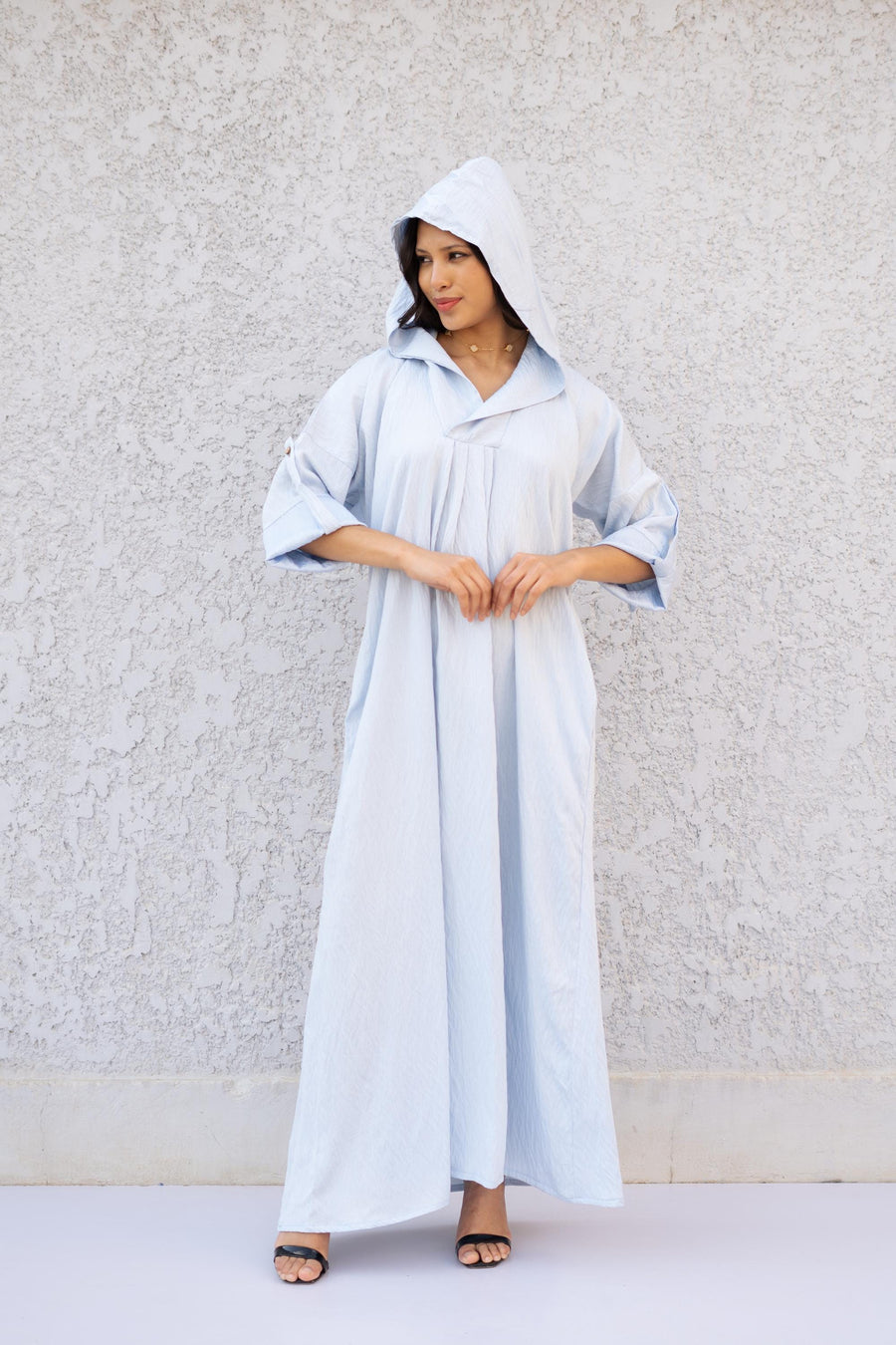 Beautiful Sky Blue Linen summer caftan maxi dress with pockets, chic Linen caftans for women, Kaftan dress, Caftans for women, caftans