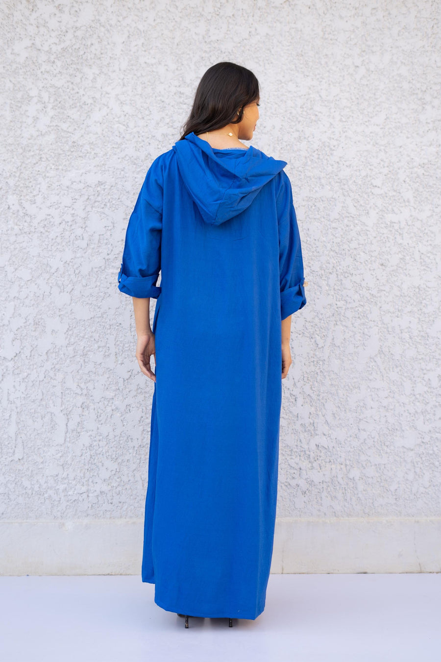 Linen Elegant Royal Blue summer Kaftan maxi dress with pockets, chic Linen caftans for women, Kaftan dress, Caftans for women, caftans