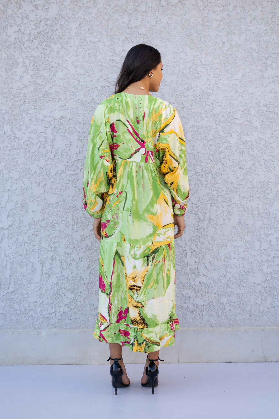 Colorful Print Cotton Print Kaftan Maxi dress, Boho Wide Puffy sleeves caftan dress, caftans for women, Boho Kaftan dress, Caftans for women