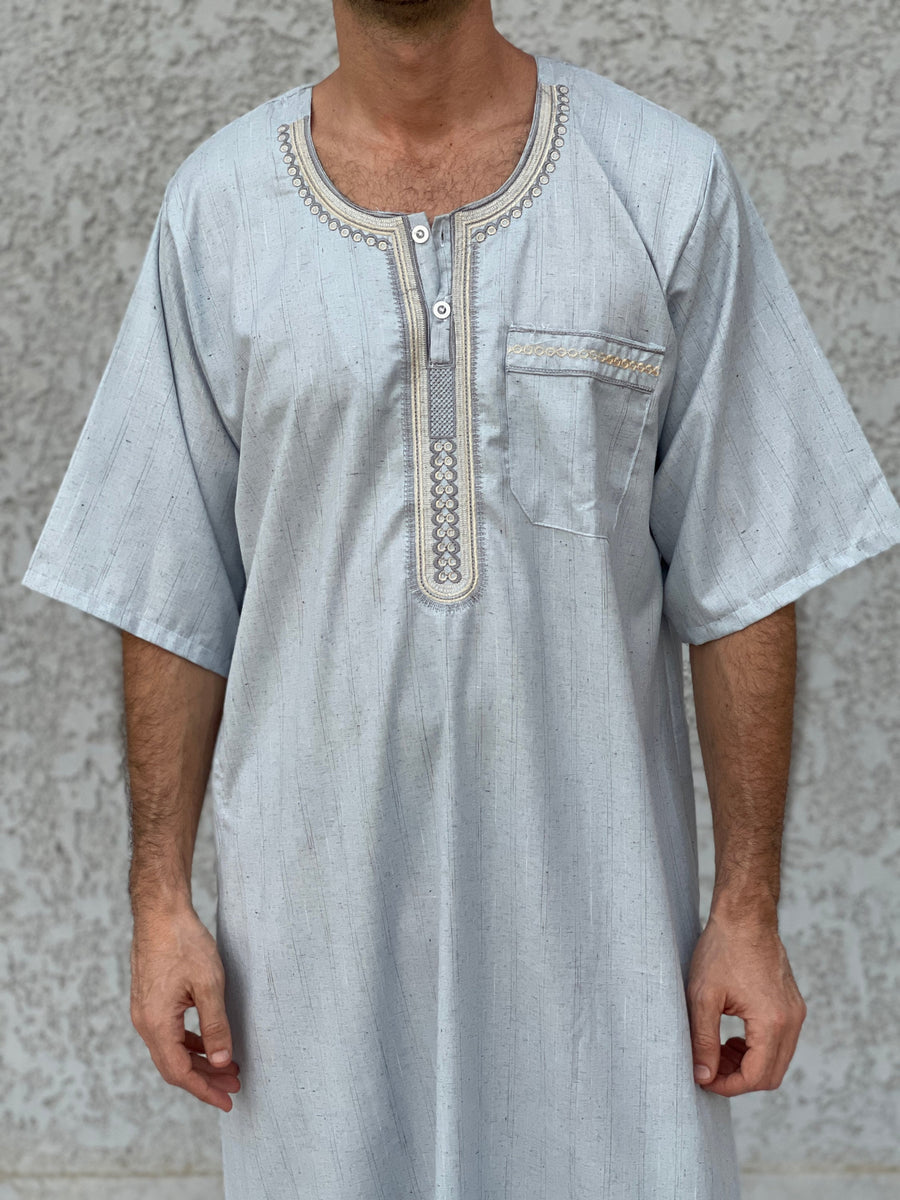 Men's Summer Kaftan, Short sleeve Men's kaftan, Cotton men caftan, caftans for men, men clothing, gift for men, husband gift, gift for him