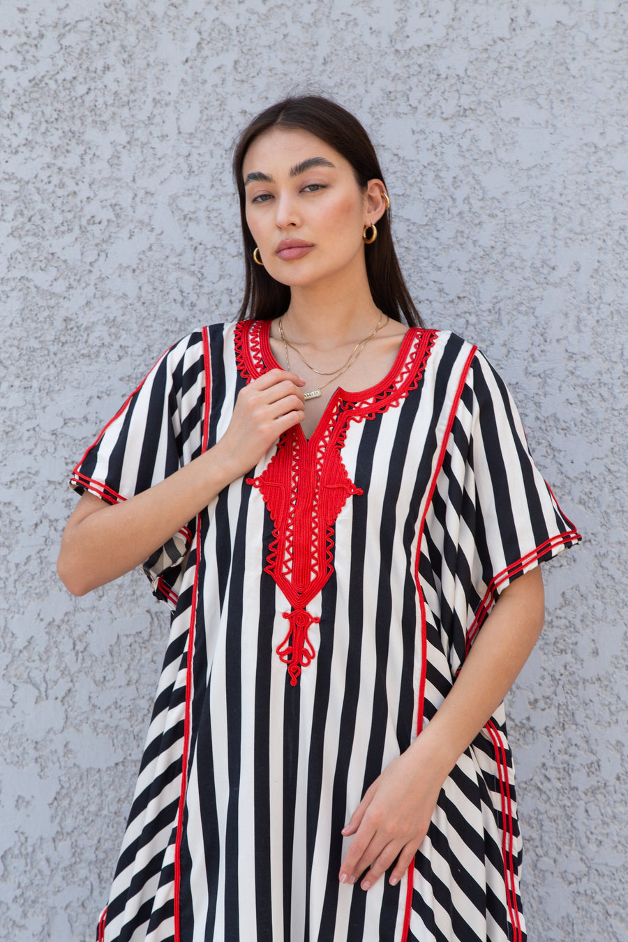 Striped hand embroidered kaftan dress, Plus size Caftan dress, Classy Caftans for women, Boho, caftans for women, caftans, kaftans, 10-23